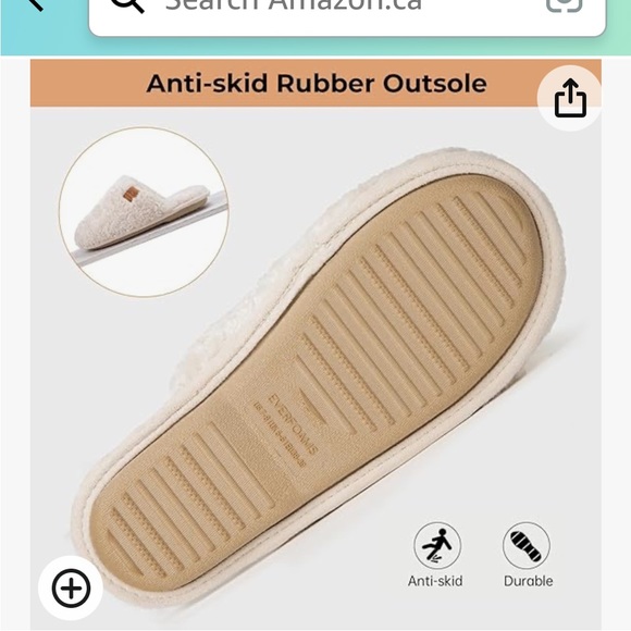 EverFoams Women's Cozy Soft Fuzzy Slippers NWOT - Picture 8 of 8